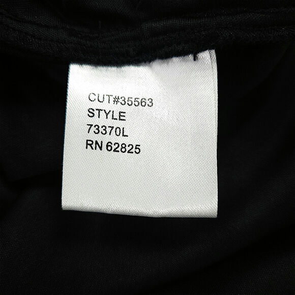 Tadashi Shoji Ruched Mesh Cap Sleeve Floor Length Formal Evening Gown Black L - Picture 8 of 11